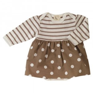 Organic Cotton baby body with integrated skirt Age: 12-18 Months