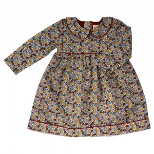 Organic Red Floral Dress by Pigeon Age 6-12 Months