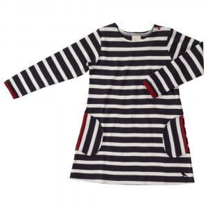 Organic Cotton Navy Blue Stripe Dress 3-4 Years