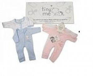 Premature Baby Pair of Sleepsuits in Blue Size 5lb