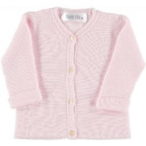 Pink Knitted Cardigan for New Born by Petitie Oh!