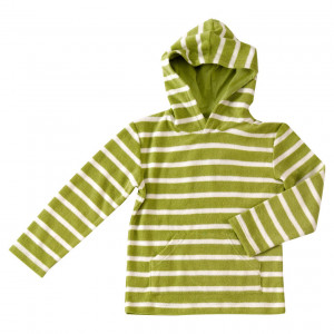 Organic Cotton Towelling Striped Hoody for 4-5 Years