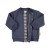Baby Navy Blue Flannel Jacket in 100% Cotton Flannel, Age 9-12 Months