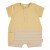 Short Sleeved Romper in yellow & Beige, 9-12 Months, 100% Cotton