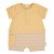 Short Sleeved Romper in yellow & Beige, 3-6 Months, 100% Cotton