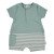 Short Sleeved Romper in Green & Beige, 3-6 Months, 100% Cotton