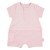 Short Sleeved Romper in Pink & White 9-12 Months, 100% Cotton