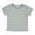 Green & Beige Short Sleeve striped T-Shirt 100% Cotton, 6-9 Months