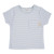 Blue & White Short Sleeve striped T-Shirt 100% Cotton, 6-9 Months