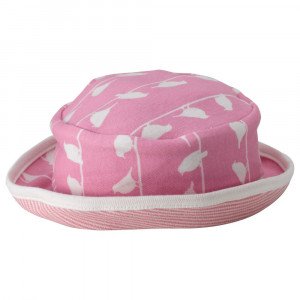Organic Pink Reversible Sun Hat, 0-5 Months