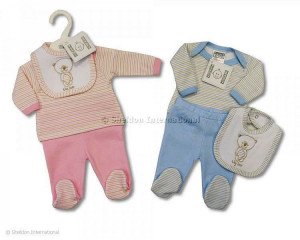 Baby Cotton Leggings Set  in Pink 5-8 lbs